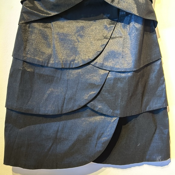 Romeo & Juliet Black Strapless Halter size L stretchy layered EUC prom club bra - Picture 3 of 8